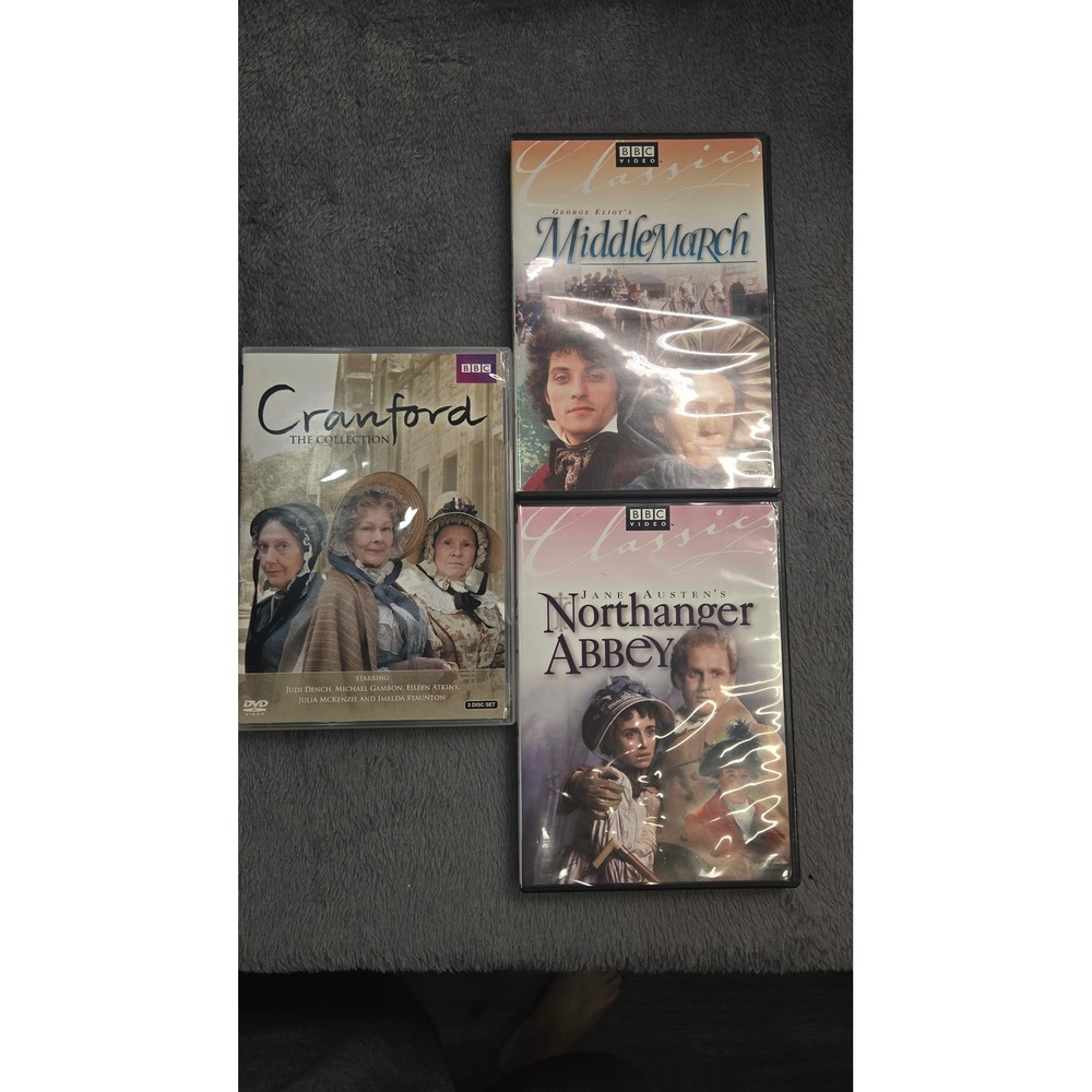 BBC Period Drama DVD Lot Cranford Middlemarch Northanger Abbey Jane Austen 3 Set